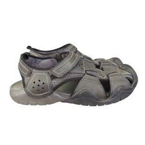 Crocs Mens Swiftwater Fisherman Sandal Gray Sport Comfort Walking Size 13 204562